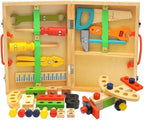 KIDWILL Tool Kit for Kids, 36-Piece Wooden Toddler Tools Set Includes Tool Box, Montessori Educational Stem Construction Toys for 2 3 4 5 6 Year Old Boys Girls, Best Birthday Gift for Kids