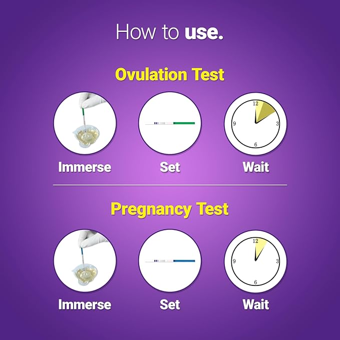 Ovulation Test Plus Pregnancy Test Combo, Early Pregnancy Detection, Ovulation Home Test, Conception Preparation Package