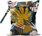 Wet Bag, Wet Dry Bag, Wet Bag for Swimsuit, Travel, Beach, Pool, Diapers, Dirty Yoga Gym Clothes, Makeup Bag, Waterproof Tropical Palm Leaves Decor Jungle Palm Leaf Favors