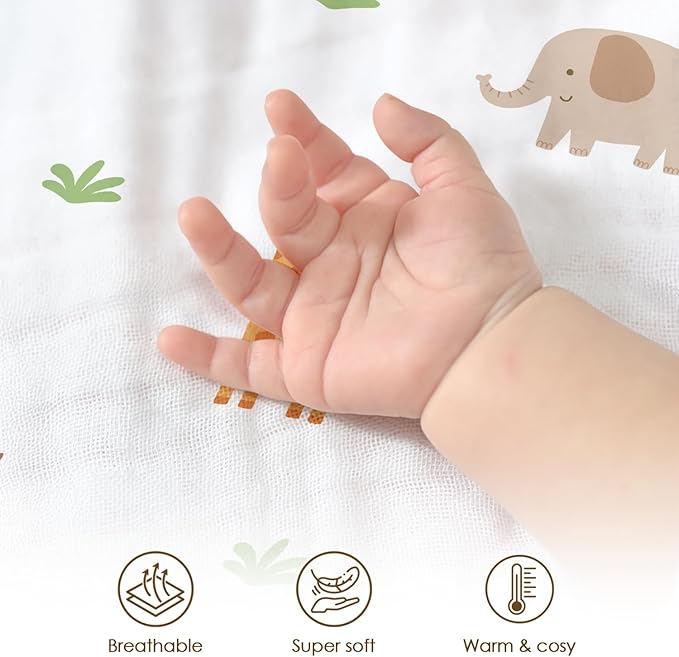 Animal Baby Blankets for Boys Girls, Soft Nursery Minky Blankets with Muslin and Dotted Fleece Back 30x40 inches, Receiving Bed Quilt for Newborn, Infants, Toddlers