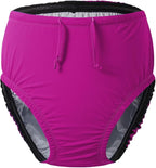 Youth/Big Kids Reusable Swim Diapers Special Needs Swimwear for Incontinence Cloth Diaper Covers Waterproof,Leakproof, Unisex (5-8T, Pink)