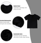 OPAWO Toddler Boy Shirts 3 Pack, V-Neck Short Sleeve Toddler Tshirts, Blank Baby Tee Shirts Summer Tops 12 Months-5T