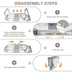 TPN Collapsible Baby Bathtub, Baby Bath Tub with Soft Cushion & Real-Time Thermometer, Baby Bathtub Infant to Toddler Tub (0-36 Months), Portable Travel Baby Tubs for Newborns (Grey)