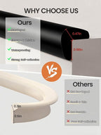 Baby Proof Edge Corner Protector, 6.56FT 0.47''Th L-Shape Furniture Corner & Edge Safety Bumpers with 6 Corners, Pre-Taped, Soft NBR Rubber Foam Desk Edge Cushion Wall Corner Protector（Black）