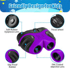 3-8 Years Old Girl Easter Gifts, VNVDFLM Compact Binoculars for Kids Yard Toys, for Girls Age 4-10 to Watching Birds, Telescope Gifts for 10 Years Old Boys to Wildlife (Purple)