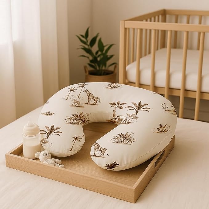 Nursing Pillow Covers 2 Pack, Breastfeeding Pillow Slipcovers Soft and Stretchy, Nursing Covers for Baby Girls Boys Newborn