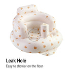 PandaEar 2 Pack Baby Inflatable Bathtub & Baby Seat for 3 Months+, Portable Travel Baby Infant Bath Tub and Infant Chair Toddler Floor Seats with Built in Air Pump for Newborn