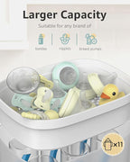 Baby Bottle Sterilizer, HAUTURE Bottle Sterilizer and Dryer, One-Dial Control Electric Steam Bottle Sanitizer for Baby Stuffs, Baby Bottles & Breast Pump Accessories