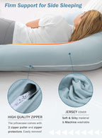 INSEN Pregnancy Pillow for Sleeping,Maternity Body Pillow for Pregnancy Women,Pregnancy Support Pillow for Back, Hip Pain, Green
