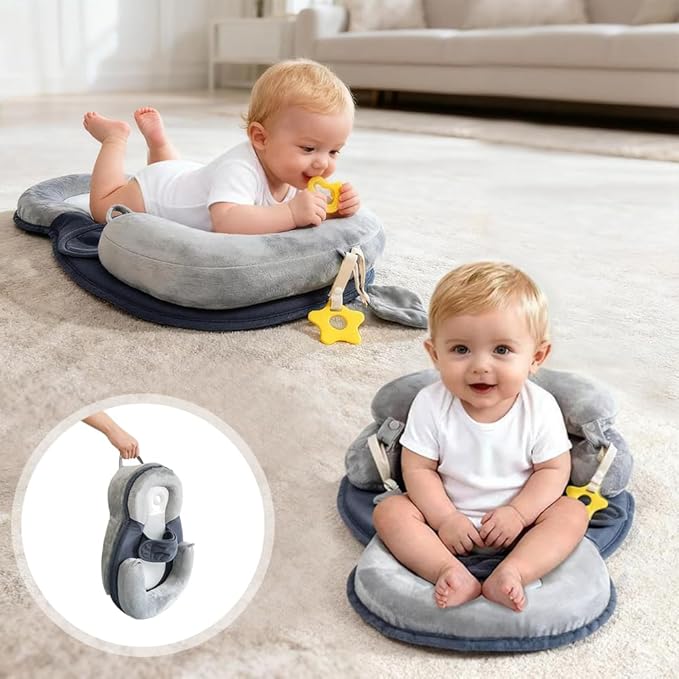 Baby Feeding Pillow, Anti Overflow Breast Feeding Pillow, Baby Lounger & Tummy Time Mat, Detachable Design