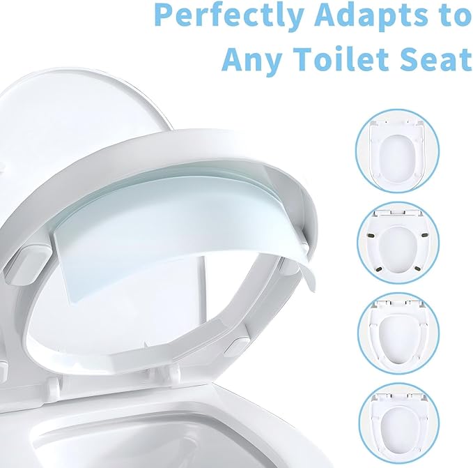 Toilet Seat Urine Splash Guard Set Prevents Spillage，Easy to Clean, Portable Toilet Urine Shield for Boys Bathroom Training Urine Deflector Splash Shield for Kids Adults Toilet Splash Guard (4)