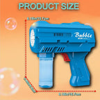 Kids Bubble Gun, Bubble Blaster with Refill Solution, Automatic Bubble Maker Blower & LED Light, Bubble Machine Guns for Toddlers Age 3-8, Outdoor Toys，Birthday Gifts，Easter, Wedding, Party (Red)