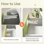 SAFELON 12 Pcs Baby Safety Cabinet Locks Childproof Drawer Locks with Screws, Kids Latch for Drawers and Cabinets, Works with Most Cabinets and Drawers.