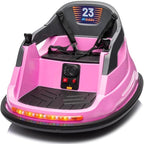 12V Kids Bumper Car, Electric Baby Bumper Car for Toddlers with Remote Control, 3 Speeds - Light Pink