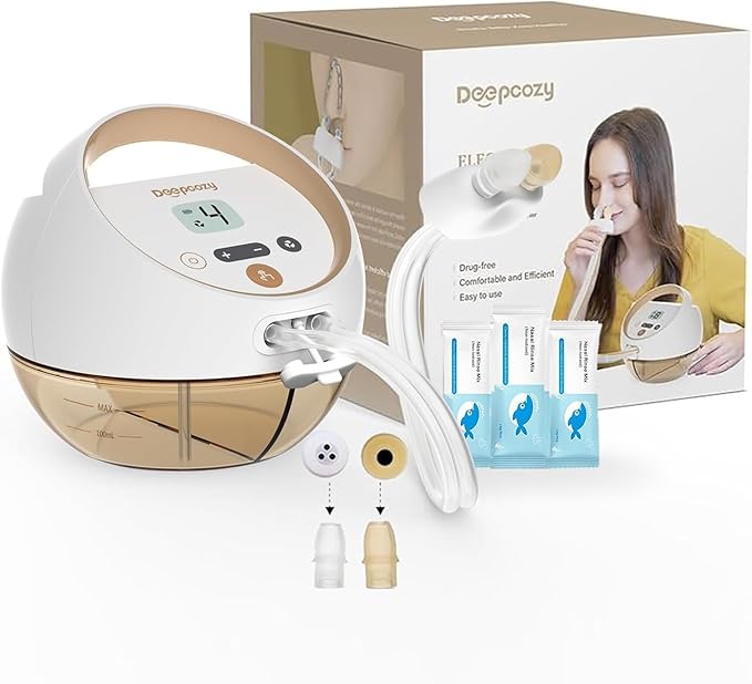 Electric Nasal Irrigation System Nasal Rinse with 30 Salt Packets, Sinus Rinse Machine, Nose Cleaner for Sinus Adult, Nasal Flush Congestion & Running Nose Relief, (Device Auto-Clean)