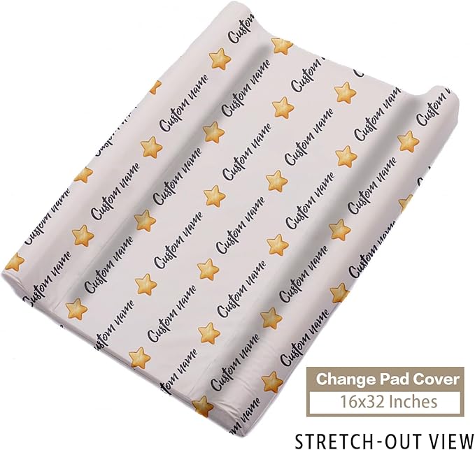 Personalized Baby Crib Bedding Set – Fun Space Theme Nursery Bedding Sets 3 Piece with Custom Name Blanket, Fitted Crib Sheet & Changing Pad Cover – Ideal Newborn Gift for Boys Girls