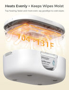 Momcozy Baby Wipe Warmer, Innovative Spring Design, Large Capacity Wipes Dispenser for 60-80pcs, Fast & Even Heating, 4 Modes of Temperature Heating Control, Diaper Wipe Warmer with Night Light, Grey