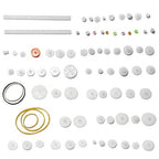 Fielect 75 Type Plastic Gears Kit - Crown, Reduction, Worm Gears for DC Motor DIY Model Toys
