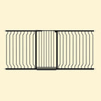 ALLAIBB Black 40.55" Extra Tall Wide 76.77-84.65" Baby Gate Pressure Mounted Walk Through Child Kids Safety Toddler Tension Pet Dog Gates with Extension for Doorways Kitchen