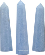 Amazing Gemstone Blue Calcite Celestite Crystal Towers ~ Natural Healing Crystal Point Obelisk for Reiki Healing and Crystal Grid (3 to 4 INCH)