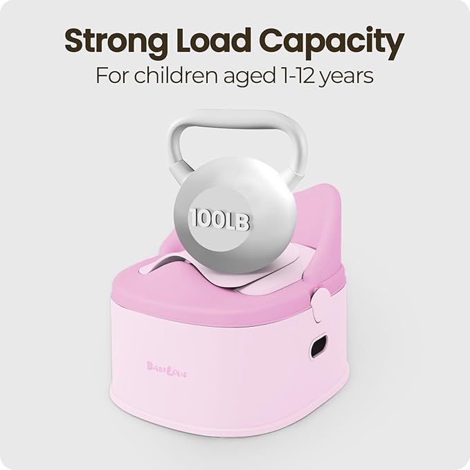 3 in 1 Potty Training Toilet, Toddler Potty Training Seat, Baby Potty Trainning Step Stool, Potty Trainer for Boys and Girls, Pink