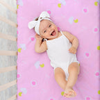 UOMNY Crib Sheet, Pink Clouds Crib Sheets Baby Sheet for Standard Crib and Toddler Mattresses Nursery Bedding Sheet Crib Mattress Sheets for Boys and Girls 1 Pack Toddler Sheet