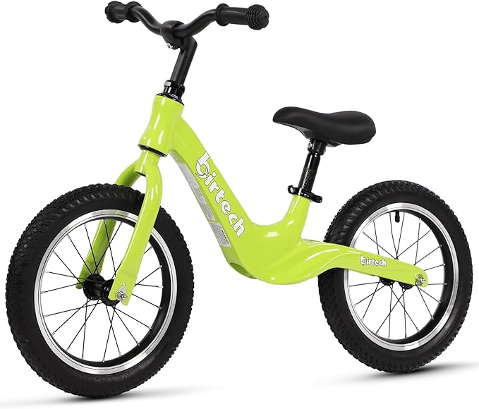 14" Kids Balance Bike for 3,4,5,6 Year Old Boys and Girls, Air Tires with Magnesium Alloy Frame, Lightweight No Pedal Toddler Training Bicycle