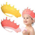 2PCS Baby Shower Cap Adjustable Crown Shape Baby Hair Washing Shield Waterproof Lightweight Plastic Bath Visor for Toddlers