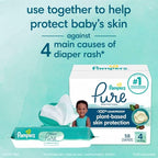 Pampers Baby Wipes Aqua Pure, 99% Water Based Wipes, Hypoallergenic and Unscented Infant Wipe, 336 Total (6 Flip-Top Packs)