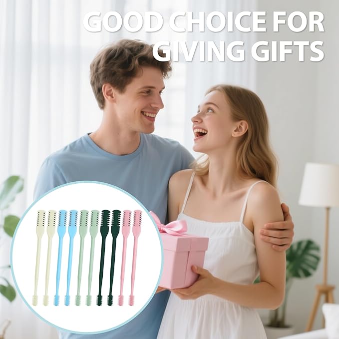 10 PCS 2-in-1 Nasal Hair Cutter,Double Sided Nose Hair Knife,Upgrade Double Sided Nose Hair Knife,Nasal Hair Cutter for Men Women, Soft Cleaning Brush (5 Colors)