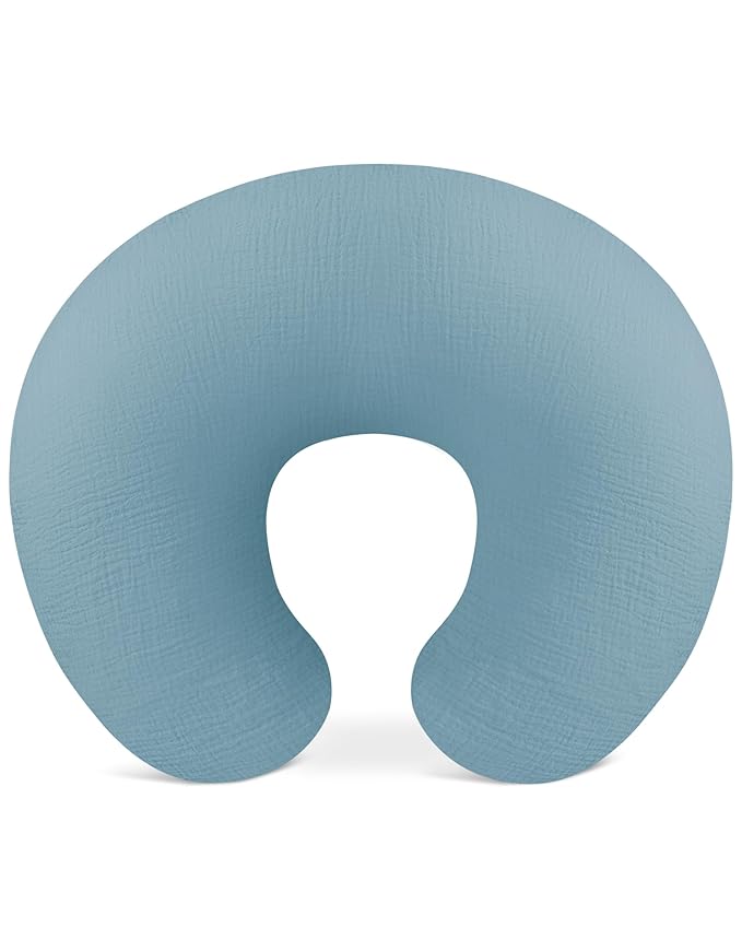 Nursing Pillow Covers, Muslin Nursing Cover for Breastfeeding Pillows, Comfortable for Baby Girls and Boys (Costume Blue)