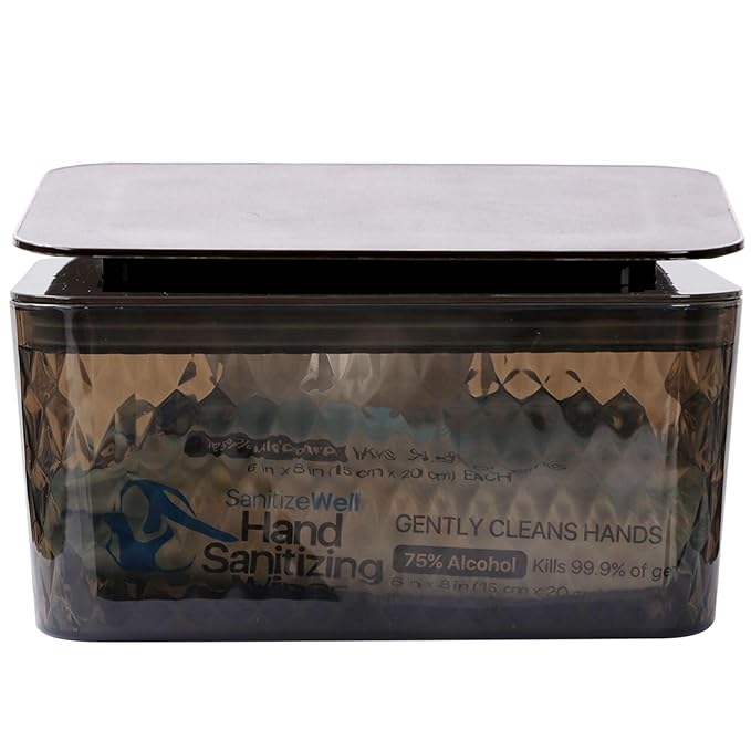 2 Pack Baby Wipes Dispenser Wipe Holder - Larger Capacity Wet Wipe Dispenser Box Wipes Container for Bathroom Keep Wipes Moist and Fresh