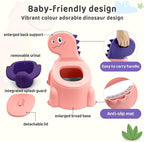 Potty Seat Baby Training Chair Boys Girls Toddler Dinosaur Comfortable children 1-5 years old Baby toilet Animal seat with lid back potty trainer (Pink)