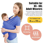 Acrabros Baby Wrap Carrier,Hands Free Baby Carrier Sling,Lightweight,Breathable,Softness,Perfect for Newborn Infants and Babies Shower Gift,Purple