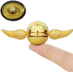 Cool Fidget Spinner for Kids Adults, Magic Orb Finger Hand Spinner Toys Stress Relief Ball Sensory Toy Wizard Fan, Metal Fingertip Gyro Birthday Gift Stocking Stuffer for Boys Girls, Golden Decortion