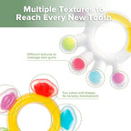 Haakaa Silicone Teether Combo - Baby Freezer Teething Toy - Soft Cold Teether - Soothe Teething Pain & Itching Gums - Perfect Size - Palm & Ferris Wheel Shape for 3M+ Babies BPA Free - 2 pk