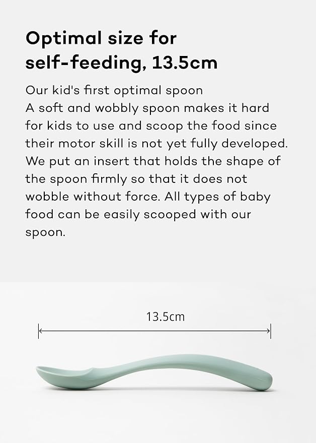 Konny Baby Bowl Microwaveable Silicone & Spoon Set, Self Feeding Essentials Baby Led Weaning Supplies -Raspberry Mousse