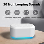White Noise Machine Sound Machine 30 Soothing Sounds Brown Noise Machine with 12 Night Light Colors Sleep Sound Machine for Adults Baby Kids Noise Canceling for Office Home Privacy Auto-Off Timer