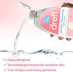 Dreft Baby Gentle Cleansing Fabric Rinse, 48 fl oz, Hypoallergenic, Dermatologist Tested on Sensitive Skin, Odor Remover