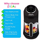 EVLA'S Baby Food Maker, Steamer, Blender, Baby Food Processor for Healthy Homemade Baby Food in Minutes, Touch Screen with 6 Reusable Food Pouches, Baby Registry Essential, Dark Grey