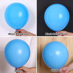 RUBFAC 129pcs Light Blue Balloons Different Sizes 18 12 10 5 Inch for Garland Arch, Sky Blue Balloons for Birthday Gender Reveal Baby Shower Party Decoration