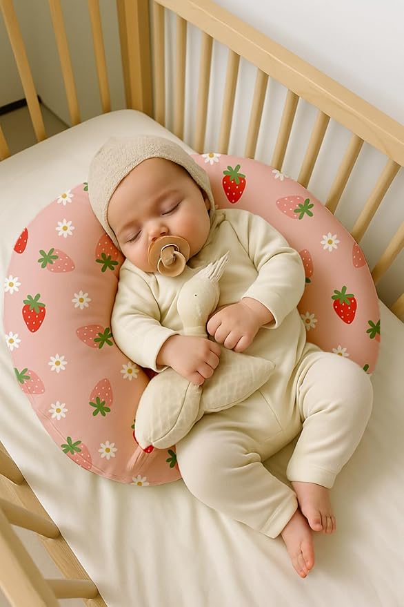 Nursing Pillow Covers 2 Pack, Breastfeeding Pillow Slipcovers Soft and Stretchy, Nursing Covers for Baby Girls Boys Newborn