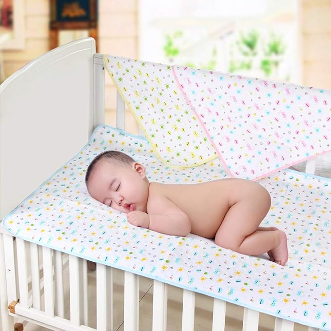 MBJERRY Waterproof Changing Pads Portable - Breathable Leak Proof Mattress Pad Protector Baby Changing Mat for Toddler, Kids Pack of 3 (S (17.7 x 13.7 Inch))