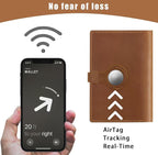 Jack&Chris Genuine Leather Passport Holder For Travel, RFID Blocking Handmade Passport Holder with Card Case Organized & Safe, Quality Travel Essentials for Women and Men for Gifting, Light Brown