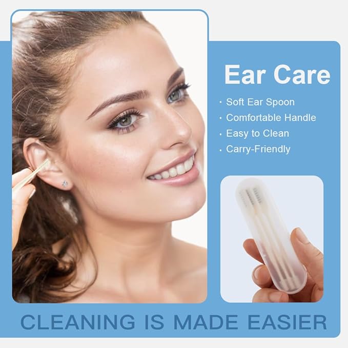 Nasal Hair Cutter, 2025 Upgraded 2 in 1 Nasal Hair Trimmer for Women Men, Manual 360° Rotating Nose Hair Remover Tool with Ear Digger Travel Essentials (Blue, 12 Pcs)