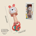 Baby Music Rattle, Teething Toys for Infants 6-12-18 Months Toddlers, Light-Up & Chew Sensory Toys for Baby Boy Girl Gifts (Rabbit)