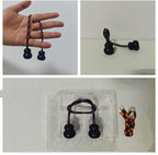 Begleri Fidget Beads, Aluminum Alloy- Practicing EDC Knuckle Finger Skill, Stress Relief Toy for Adult Relieve Anxiety Worry/with Replaceable Rope (Black)