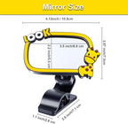 Universal Car Interior Rearview Baby Mirror Wide Angle Convex Mirror Clip-on mirrors for Viewing Rear Passengers(giraffe)