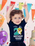 Baby Shark 2nd Birthday Shirt - Toddler Outfit for 2 Year Old Boy or Girl - Cute Kids Party Tee