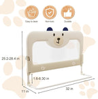 omzer Bed Guard Rail for Toddlers - 32'' Swing Down & Height Adjustable Bed Rail for Toddlers Baby Bed Rail Guard for Twin, Queen, King, Full Size
